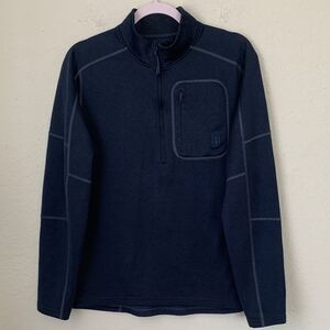 Bass Men's Dark Blue Zip-Up Sweater Pullover Size S